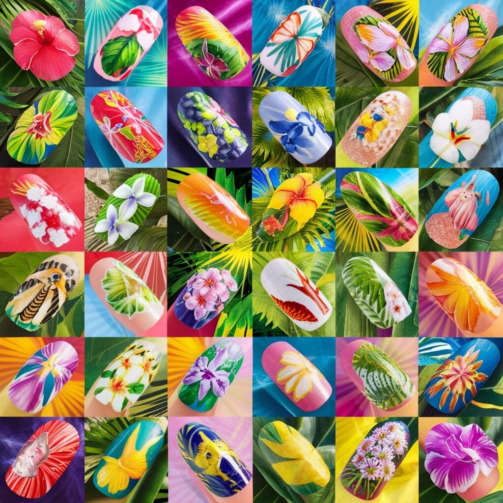 tropical nail designs