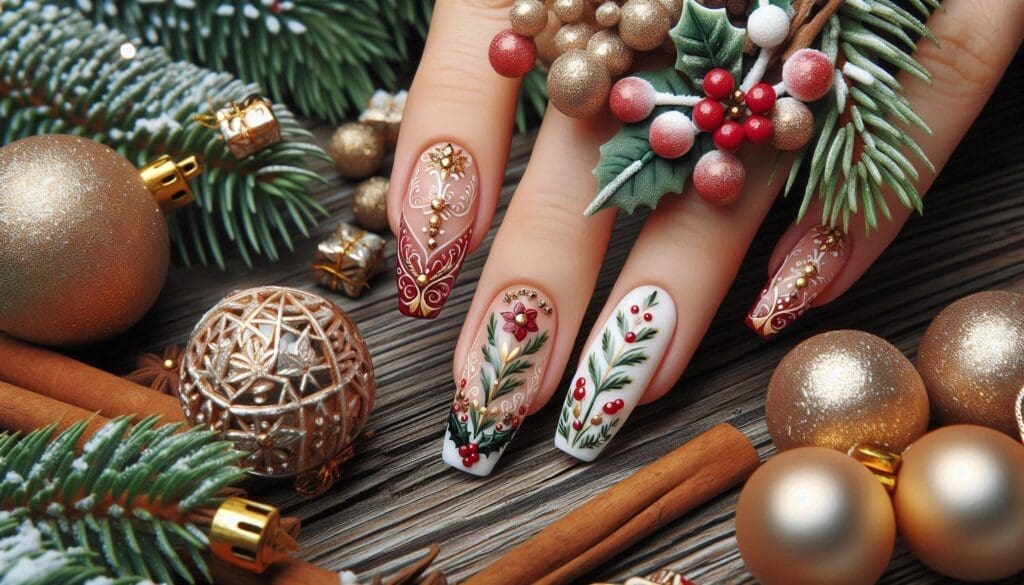 christmas nail art
