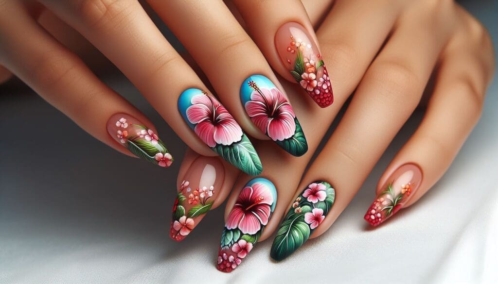 tropical nail designs