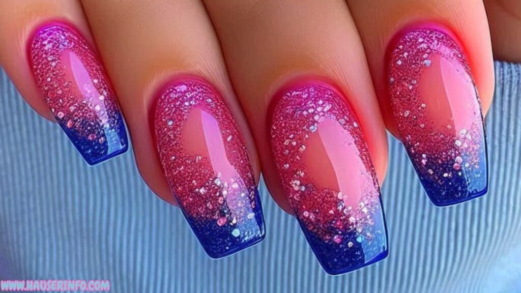 hot pink nail designs