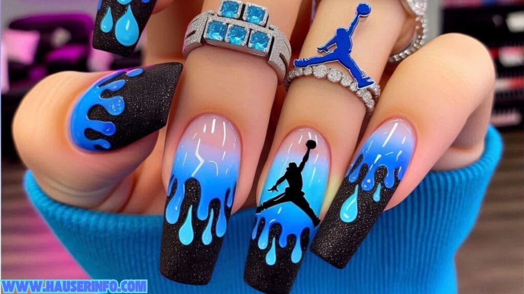 Jump man chic nails