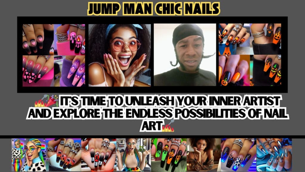 Jump man chic nails