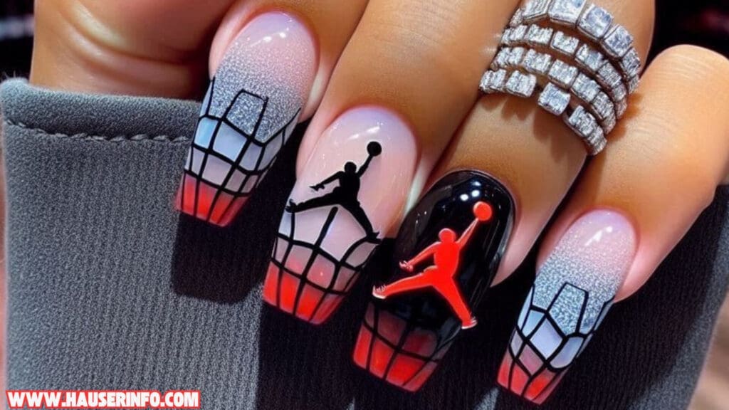 Jump man chic nails