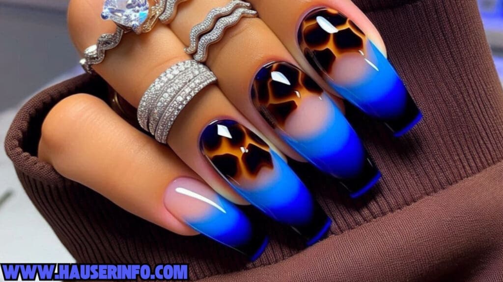 Tortoise Shell ladies nails