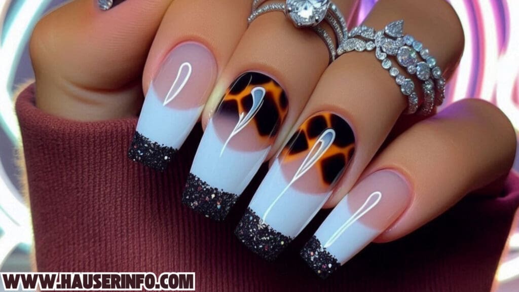 Tortoise Shell ladies nails