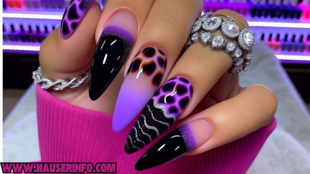 Tortoise Shell ladies nails