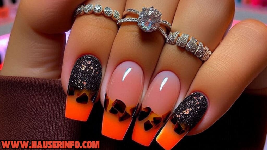 Tortoise Shell ladies nails