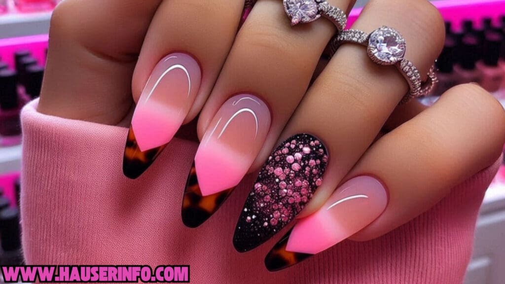 Tortoise Shell ladies nails