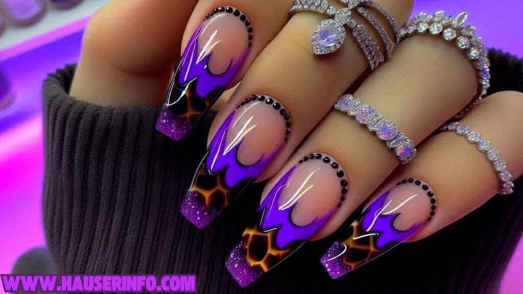 Tortoise Shell ladies nails