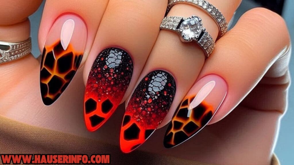 Tortoise Shell ladies nails