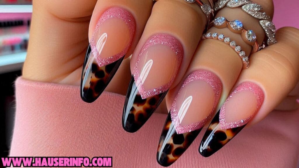 Tortoise Shell ladies nails