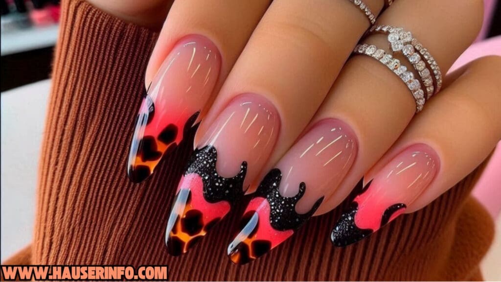 Tortoise Shell ladies nails