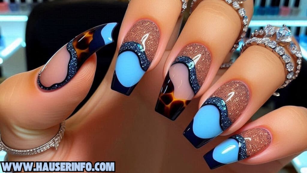 Tortoise Shell ladies nails