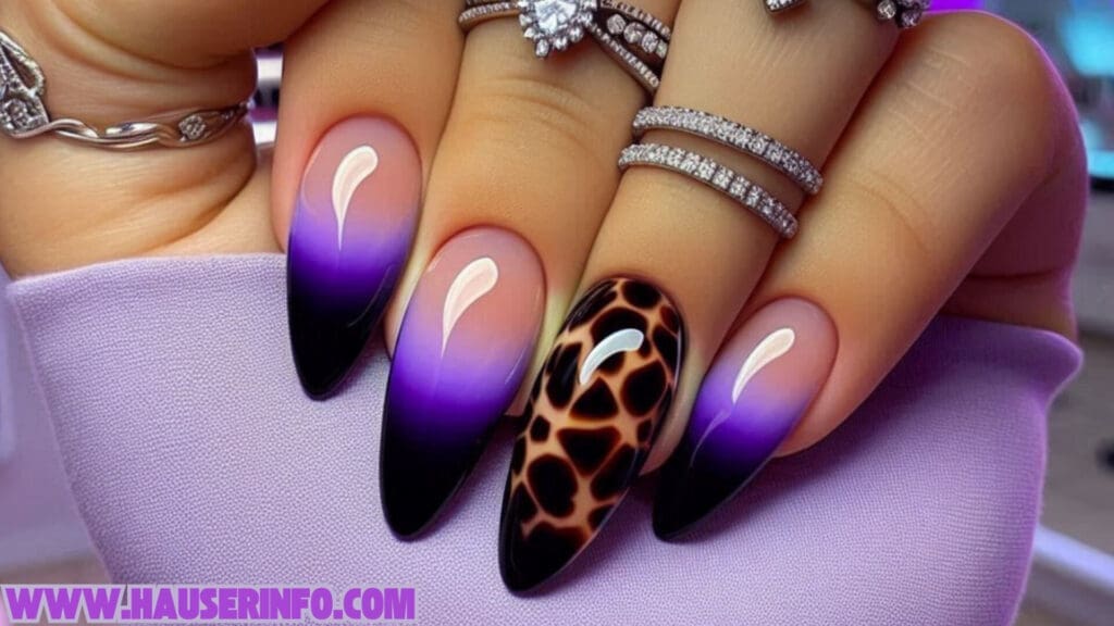 Tortoise Shell ladies nails