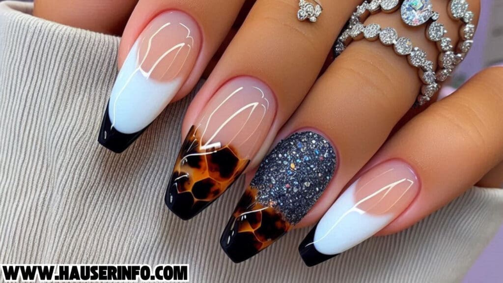 Tortoise Shell ladies nails