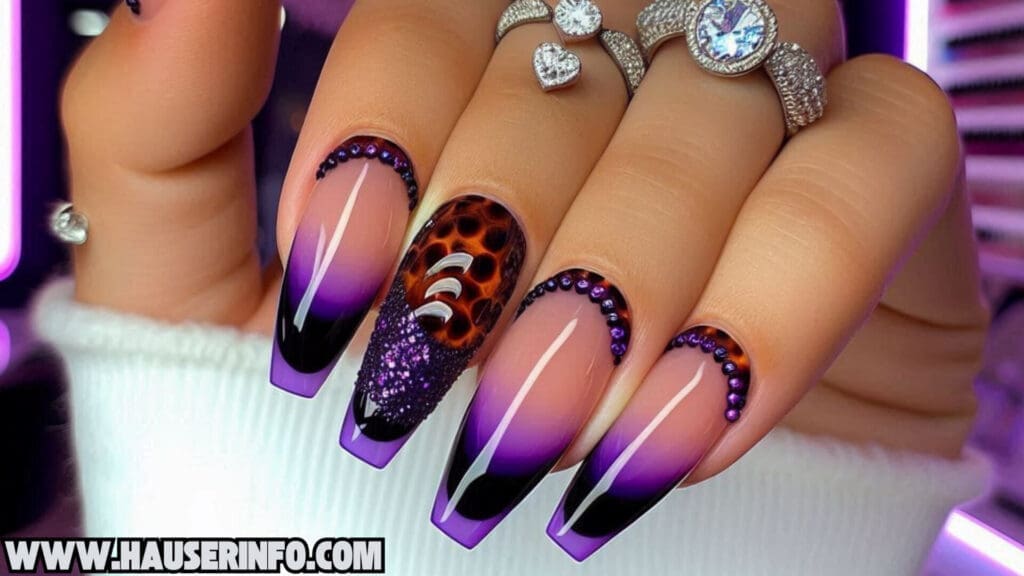 Tortoise Shell ladies nails