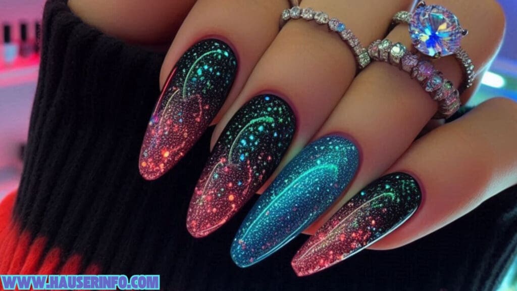 holo glitter nail designs