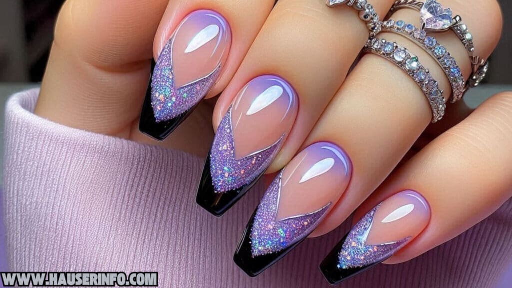 holo glitter nail designs