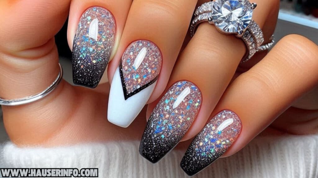 holo glitter nail designs