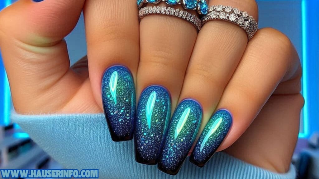 holo glitter nail designs